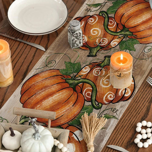 Camino De Mesa Para Otoño 1Pza 12,99X70,86 Pulgadas Camino De Mesa De Acción De Gracias Decoración De Escritorio Con Tema De Otoño