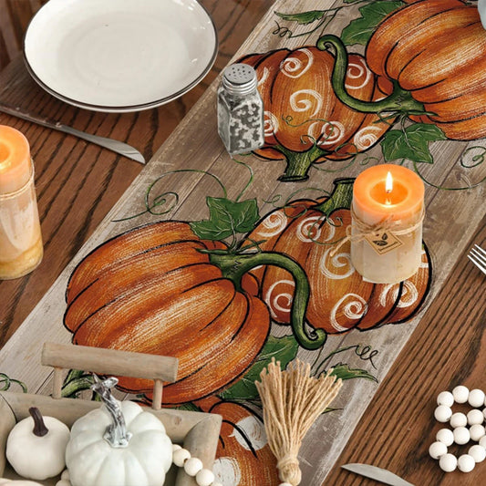 Camino De Mesa Para Otoño 1Pza 12,99X70,86 Pulgadas Camino De Mesa De Acción De Gracias Decoración De Escritorio Con Tema De Otoño