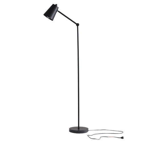 64-Inch Black Architect Floor Lamp with Matte Metal Finish