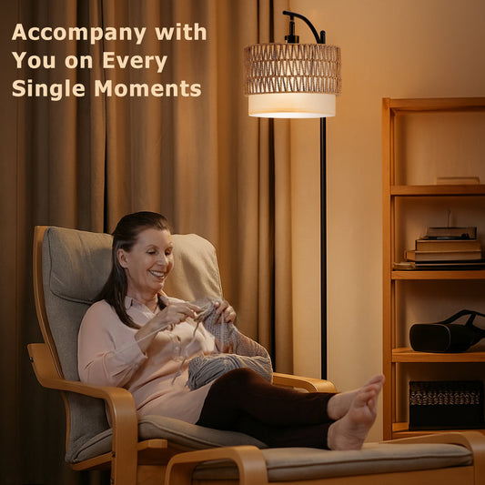 Dimmable Standing Lamp for Living Room and Bedroom, Includes 3 Color Temperature Bulb