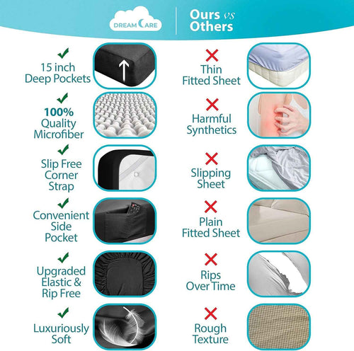 California King Sheet Set – 6 Piece Cooling Microfiber Bed Sheets