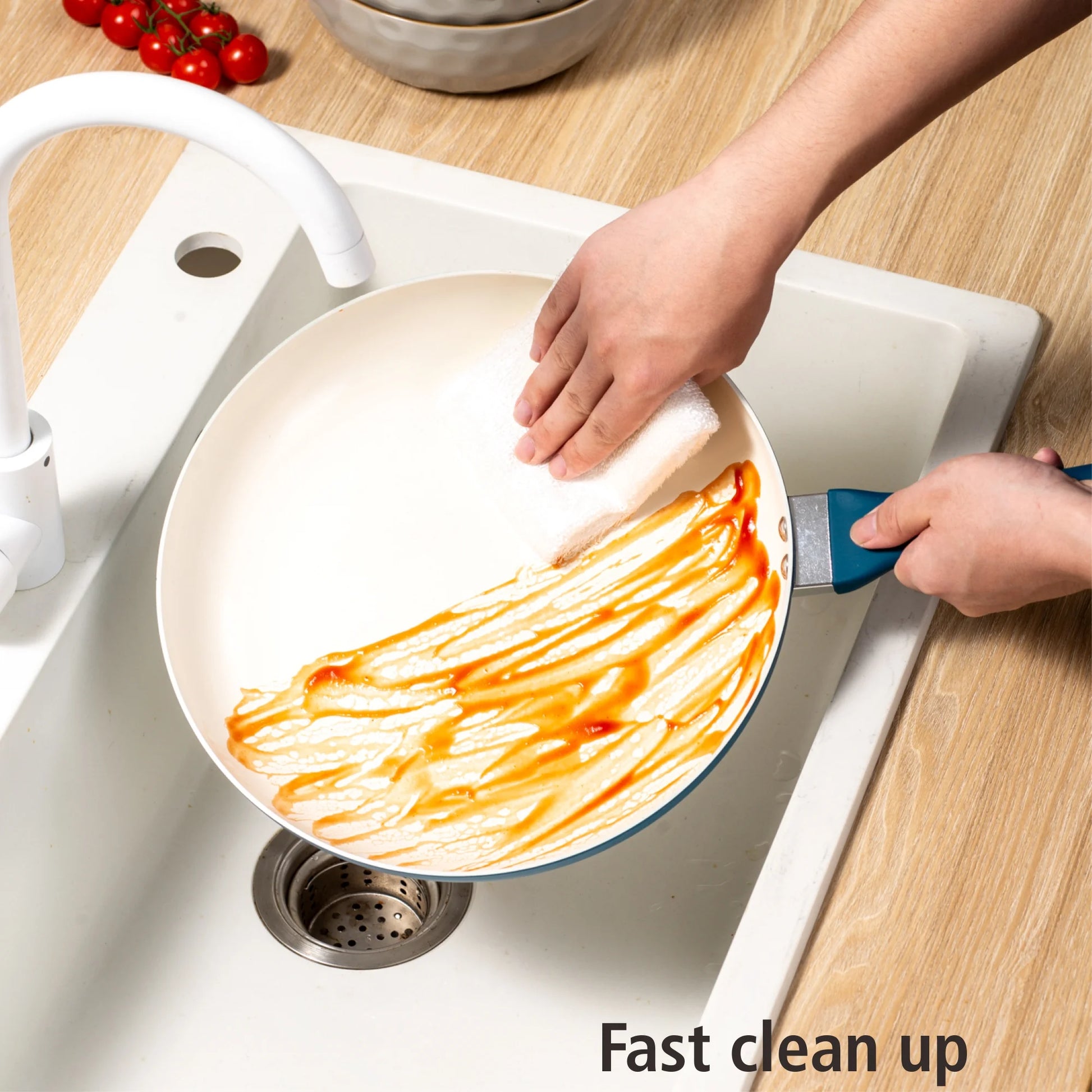 Aluminum Nonstick Ceramic Three-Piece Frypan Set