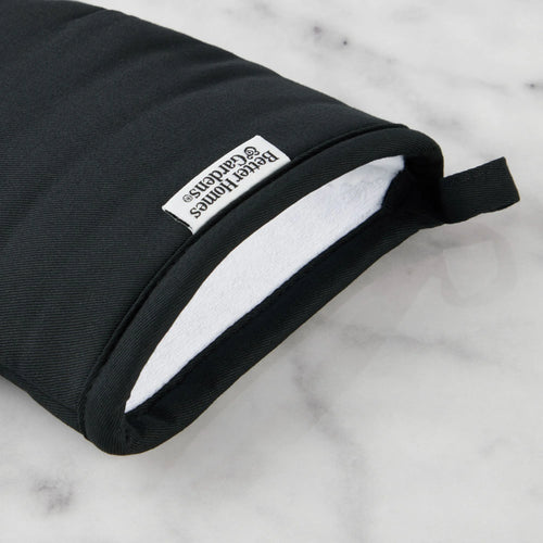 4-Piece Black Oven Mitt, Potholder, and Mini Mitt Set