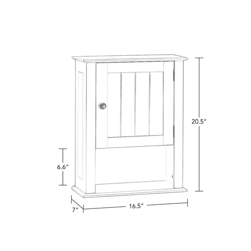 Ashland White 1-Door Medicine Cabinet and Laundry Wall Storage Shelf